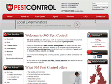 Tablet Screenshot of 365pestcontrol.com